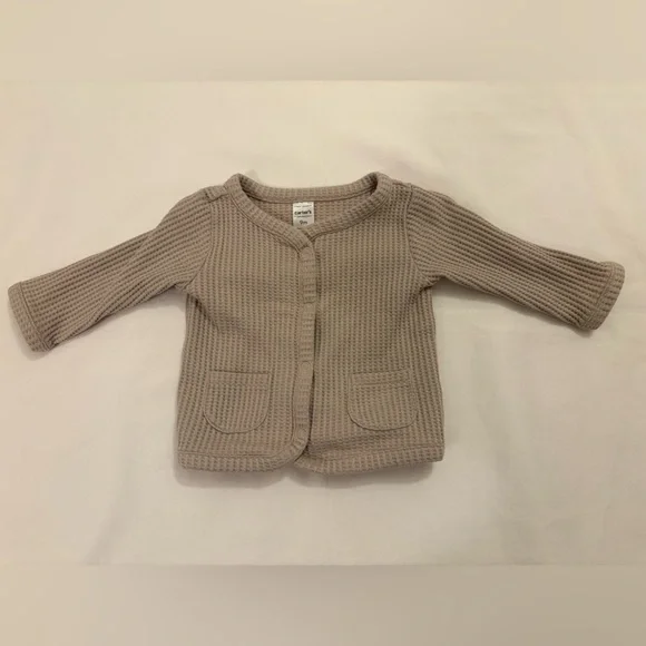 Hanna Andersson pink bunting suit romper fleece 6-12m Carter’s waffle jacket 9m - Picture 5 of 12